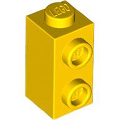 Brick 1x1x1 2/3, with Vertical Knobs Bright Yellow