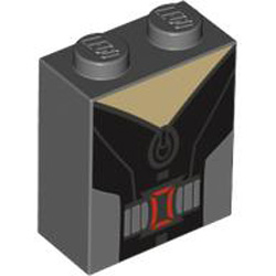 Brick 1x2x2 Number 118 Dark Stone Grey