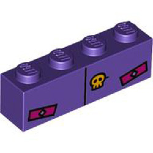 Brick 1x4 Number 12 Medium Lilac Brick 1x4 Number 12 Medium Lilac