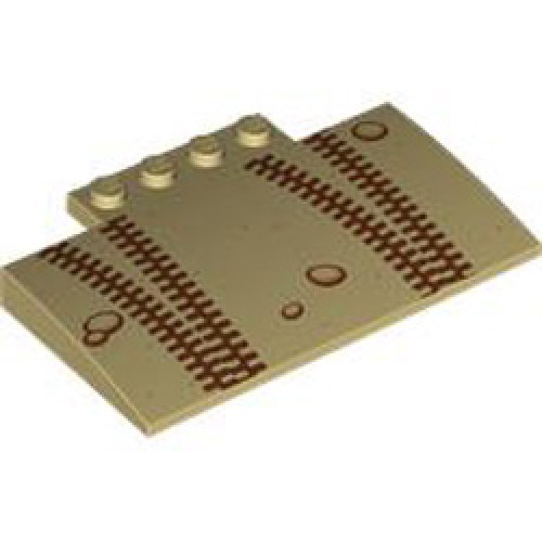 Ramp 4x8x6.4 with Wing Number 9 Brick Yellow