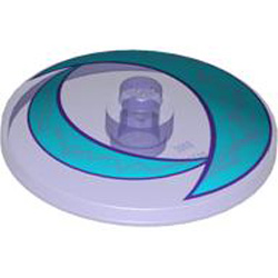 Round Plate Diameter 32x6.4 Number 25 Transparent Bright Violet