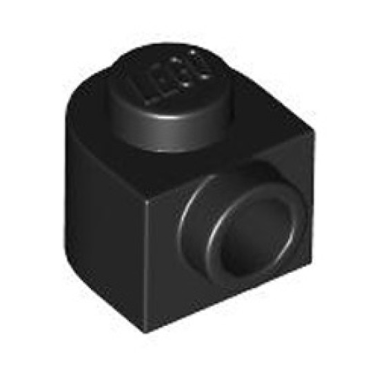 Plate 1x1x2/3 with 1 Knob Rounded Black