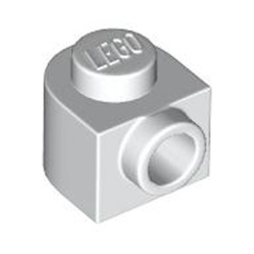 Plate 1x1x2/3 with 1 Knob Rounded White
