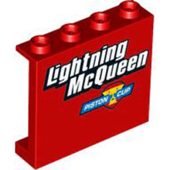 Wall Element 1x4x3 Number 9 Bright Red