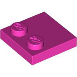 Plate 2x2 with Reduced Knobs Bright Purple