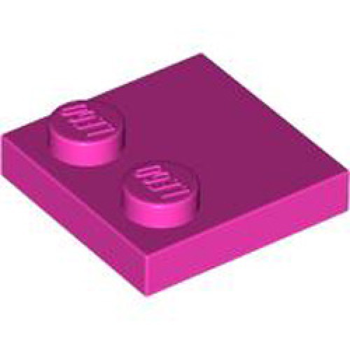 Plate 2x2 with Reduced Knobs Bright Purple