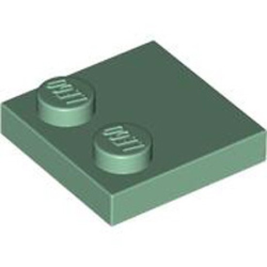 Plate 2x2 with Reduced Knobs Sand Green