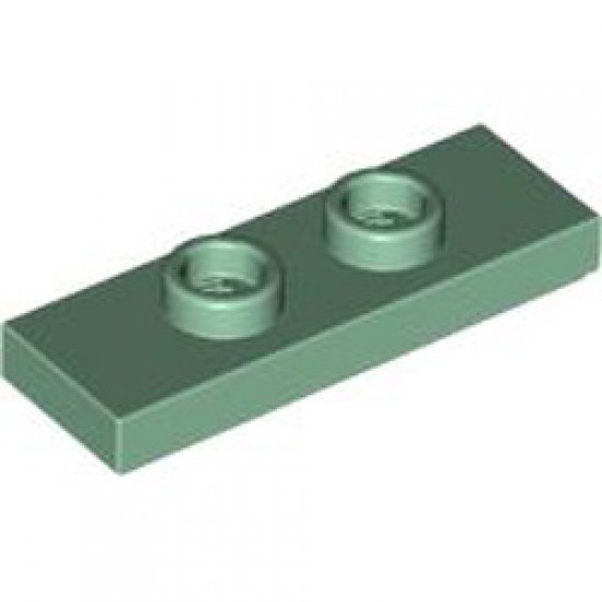 Plate 1x3 with 2 Knobs Sand Green