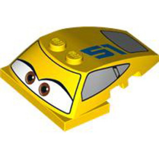 Roof Top 4x5x1 1/3 Number 4 Bright Yellow