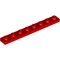 Plate 1x8 Bright Red