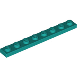 Plate 1x8 Bright Bluish Green Plate 1x8 Bright Bluish Green
