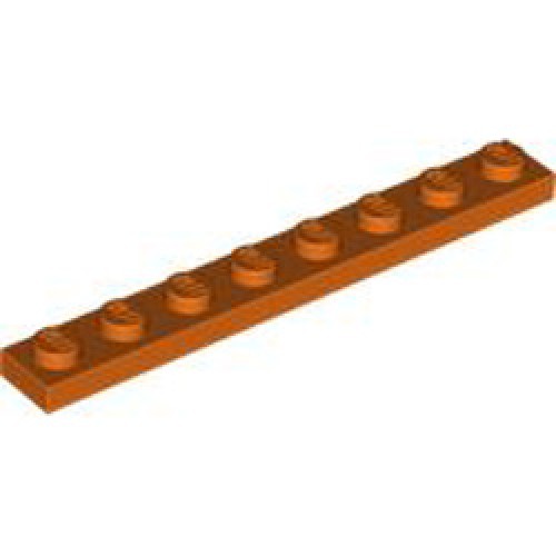 Plate 1x8 Reddish Orange