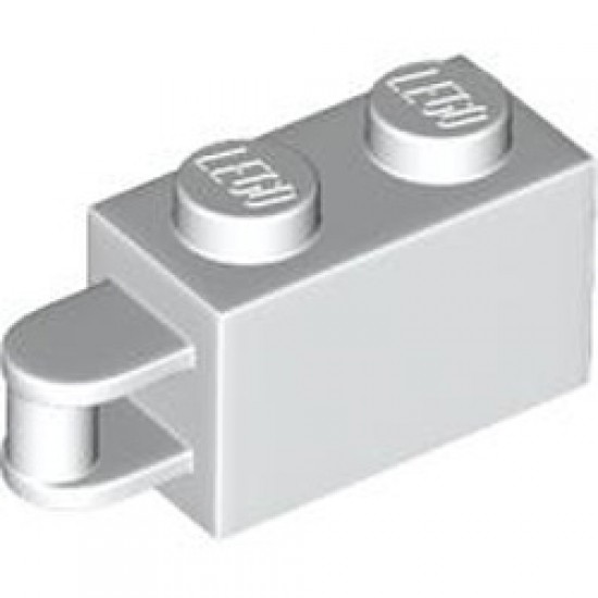 Brick 1x2 with 3.2 Shaft Vertical End White