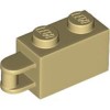 Brick 1x2 with 3.2 Shaft Vertical End Brick Yellow