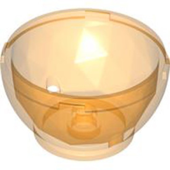 Container Bottom 4x4x1 2/3 Number 1 Transparent Bright Orange