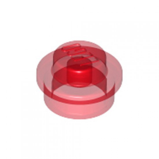 Plate 1x1 Round Transparent Red