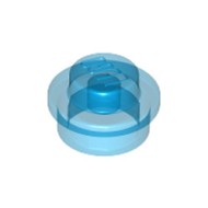 Plate 1x1 Round Transparent Blue