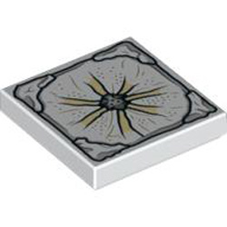 Flat Tile 2x2 Number 345 White