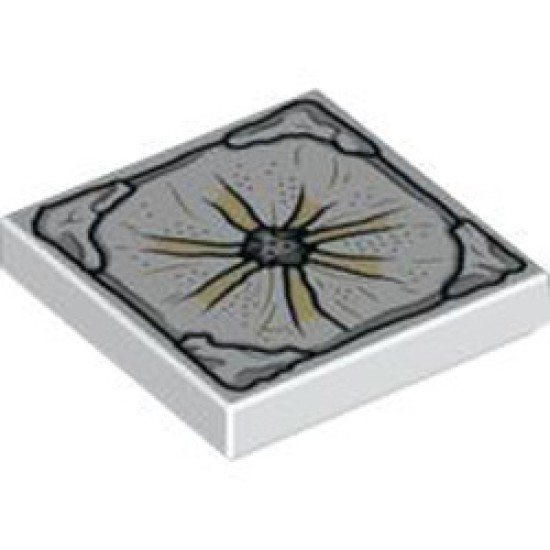 Flat Tile 2x2 Number 345 White