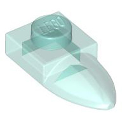 Plate 1x1 with Tooth Transparent Light Blue