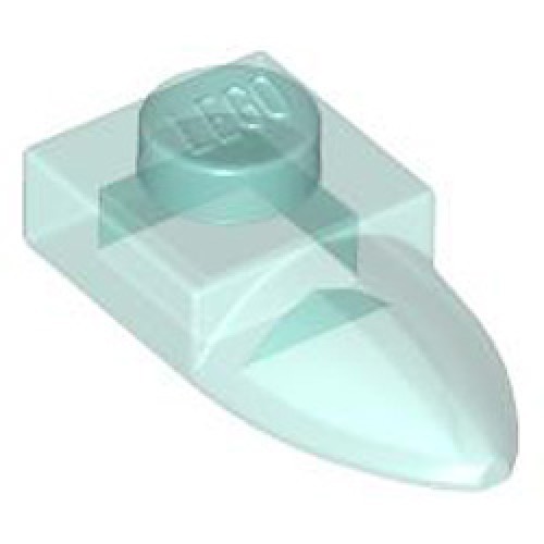 Plate 1x1 with Tooth Transparent Light Blue