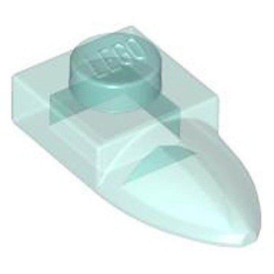 Plate 1x1 with Tooth Transparent Light Blue