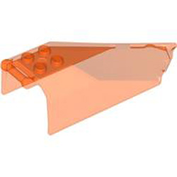 Cockpit 4x10x2 1/3 with 3.2 Shaft Number 1 Transparent Fluorescent Reddish Orange