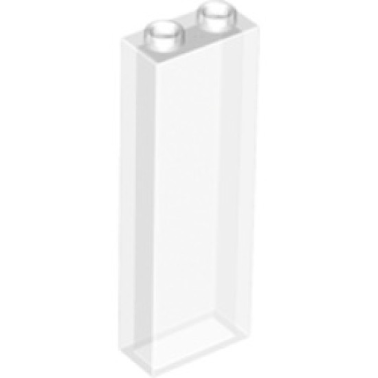 Brick 1x2x5 Transparent White