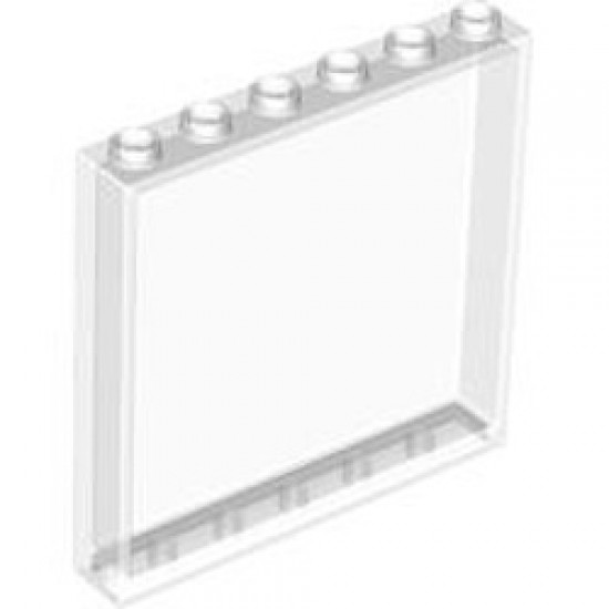 Wall Element 1x6x5 Transparent White (Clear)