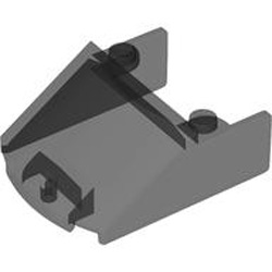 Windscreen 4x5x1, 1/3 with Studs Transparent Black