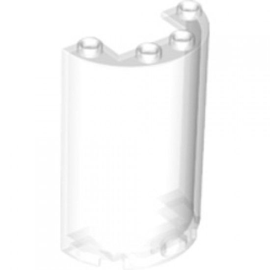 Wall Element, Round 5x4x2 Transparent White (Clear)