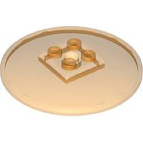 Satellite Dish 6x6 Transparent Bright Orange