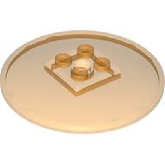 Satellite Dish 6x6 Transparent Bright Orange