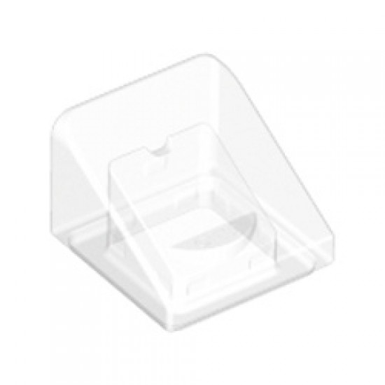 Roof Tile 1x1x2/3 Transparent White (Clear)