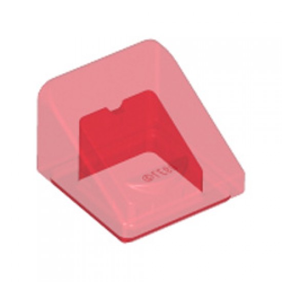 Roof Tile 1x1x2/3 Transparent Red