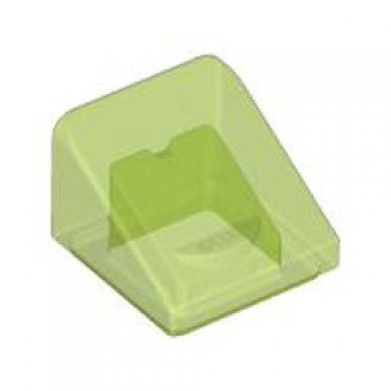 Roof Tile 1x1x2/3 Transparent Bright Green