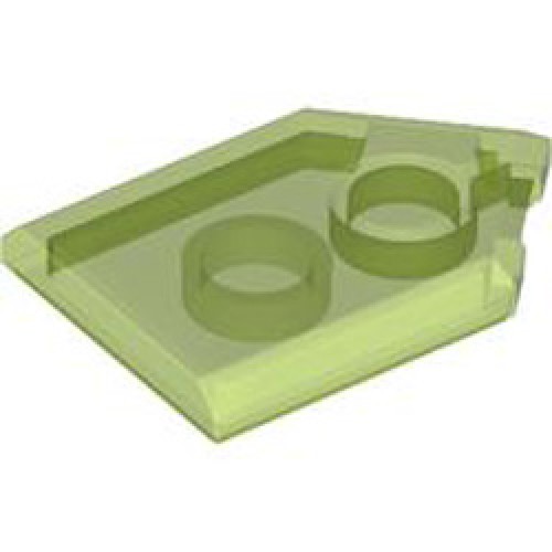 Flat Tile 2x3 with Angle Transparent Bright Green
