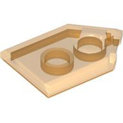 Flat Tile 2x3 with Angle Transparent Bright Orange