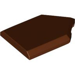 Flat Tile 2x3 with Angle Reddish Brown