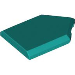 Flat Tile 2x3 with Angle Bright Bluish Green