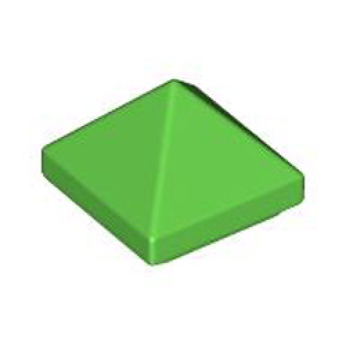 Pyramid Ridged Tile 1x1x2/3 Bright Green