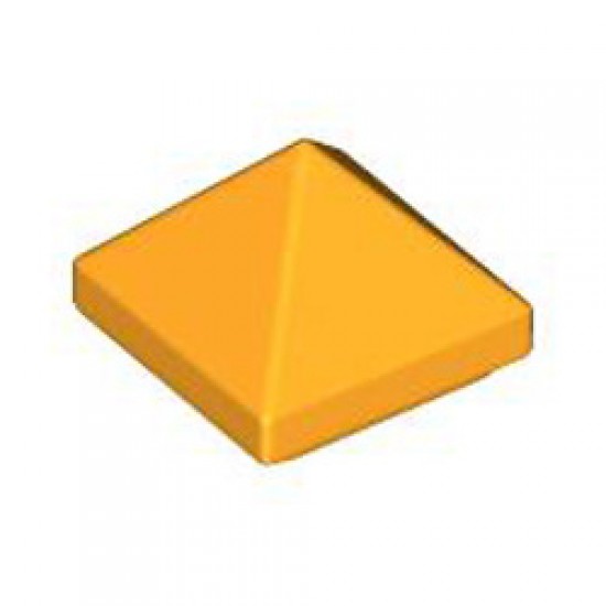 Pyramid Ridged Tile 1x1x2/3 Flame Yellowish Orange