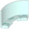 Wall 3x3x2 1/4 Circle Transparent Light Blue