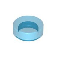 Flat Tile 1x1 Round Transparent Blue