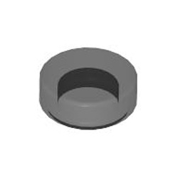Flat Tile 1x1 Round Transparent Black