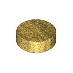 Flat Tile 1x1 Round Warm Gold