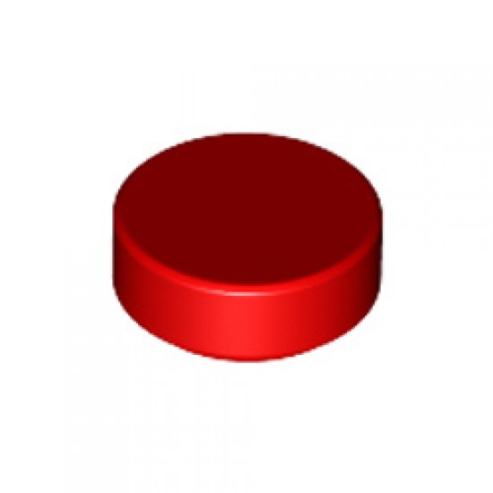 Flat Tile 1x1 Round Bright Red