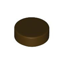 Flat Tile 1x1 Round Dark Brown