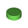 Flat Tile 1x1 Round Bright Green