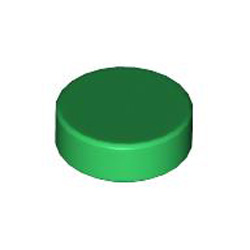 Flat Tile 1x1 Round Dark Green